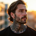 Tatouages pour hommes au cou : découvrez leurs significations, symboliques et idées inspirantes
